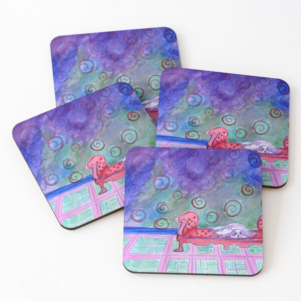 Item preview, Purple Cavalier King Charles Spaniel In a Rainbow Room designed and sold by ArtwithaFriend.