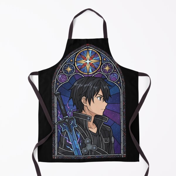 Item preview, Kirito Sword Art Online Night Sky Stained Glass Portrait designed and sold by mildaclairmo.
