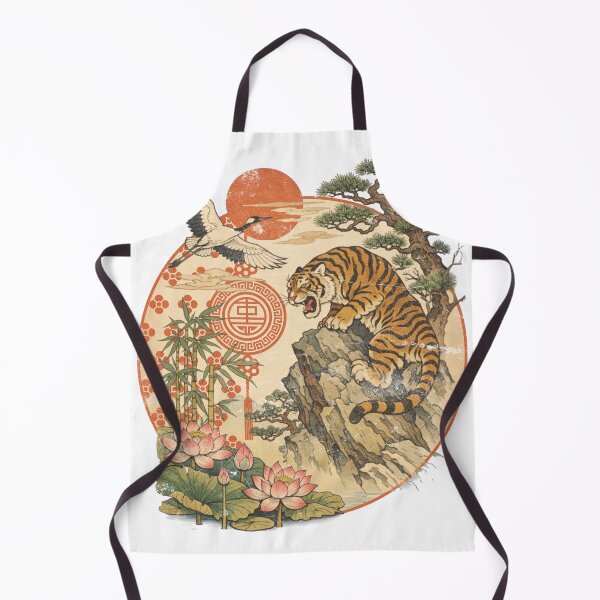 Item preview, Vintage Chinese Tiger Traditional Art designed and sold by Nacho Average Designs.