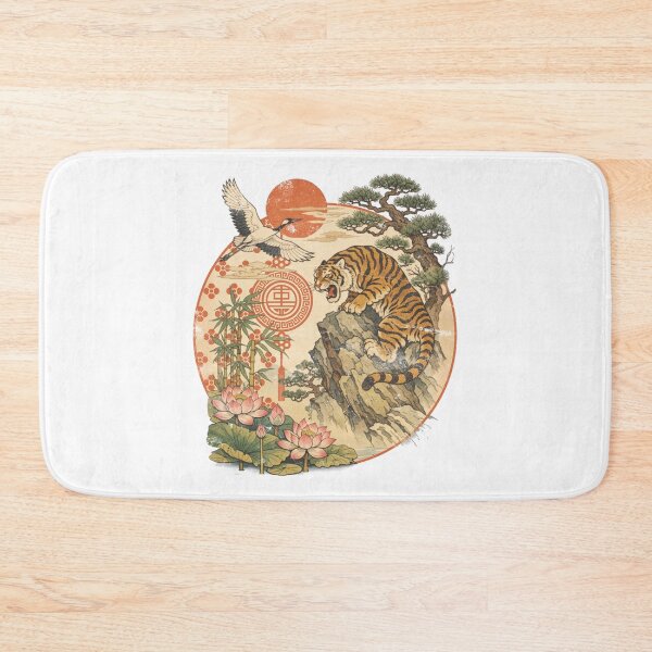 Item preview, Vintage Chinese Tiger Traditional Art designed and sold by Nacho Average Designs.