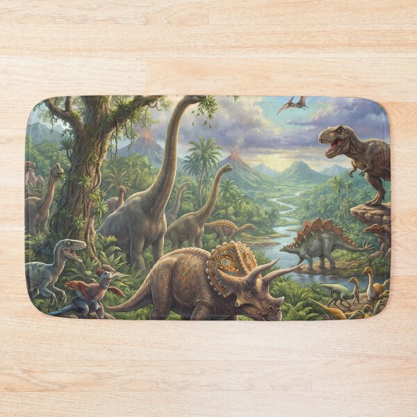 Item preview, Jungle Rex Dinosaur World Jurassic Landscape Art designed and sold by ART ATTACK ZONE.