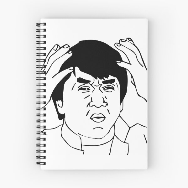 Item preview, Jackie Chan WTF Meme - Funny Black and White Clipart designed and sold by DGMaxShop.