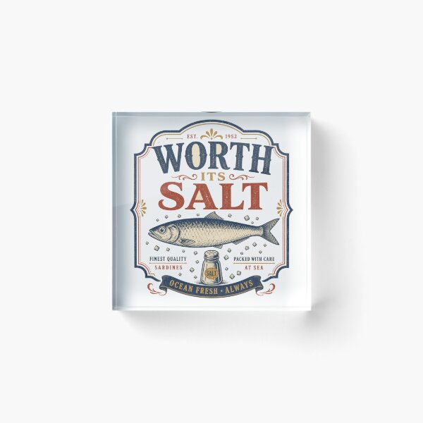 Item preview, Worth Its Salt Vintage Sardines Typography designed and sold by BoosterShop.