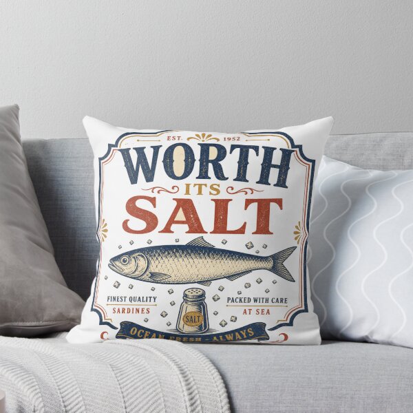 Item preview, Worth Its Salt Vintage Sardines Typography designed and sold by BoosterShop.