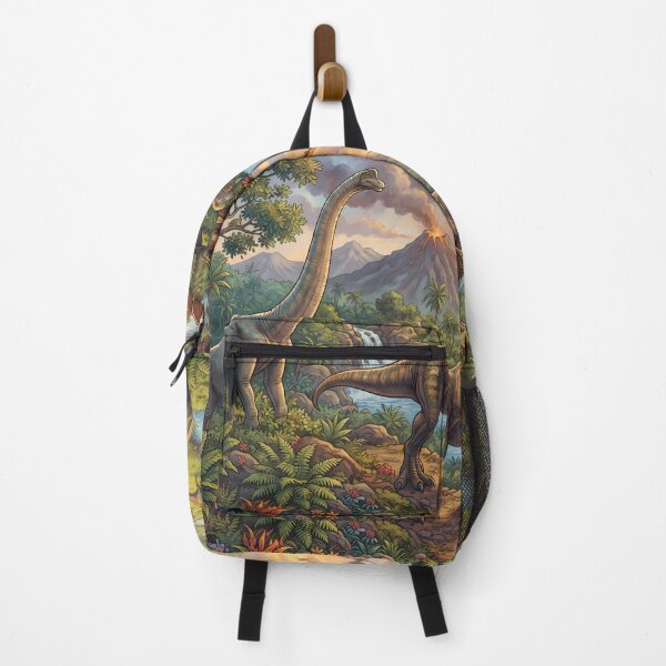 Item preview, Retro Rex Dinosaur World Jurassic Landscape Art designed and sold by ART ATTACK ZONE.