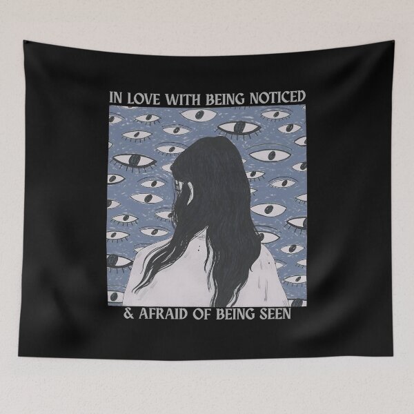 Item preview, Noticed Afraid Seen Blue Eye Pattern Illustration designed and sold by PlanetSerpo.