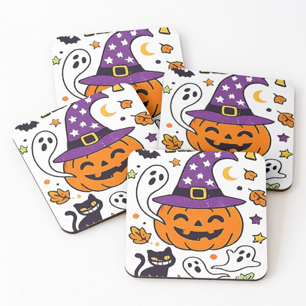 Item preview, Spooky Cute Happy Halloween Ghosts Pumpkin Witch Hat designed and sold by The secret storage room.