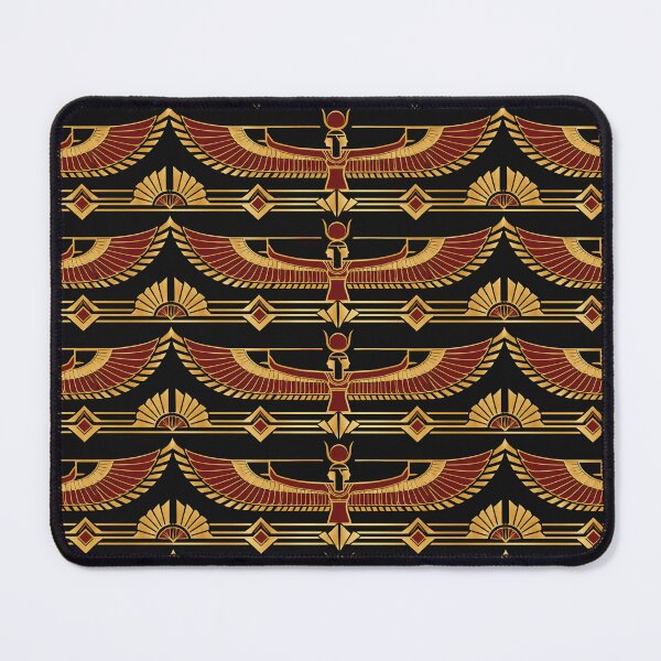 Item preview, Isis Wings Art Deco Burgundy Gold Seamless Pattern designed and sold by Inkworksbyshery.