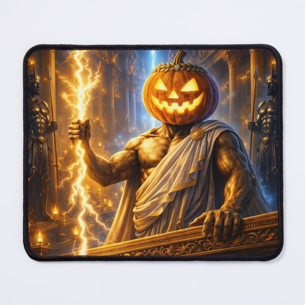 Item preview, Headless Horseman Lightning God in Golden Temple – Gothic Fantasy Art designed and sold by TheHorsemanRidesAgain.