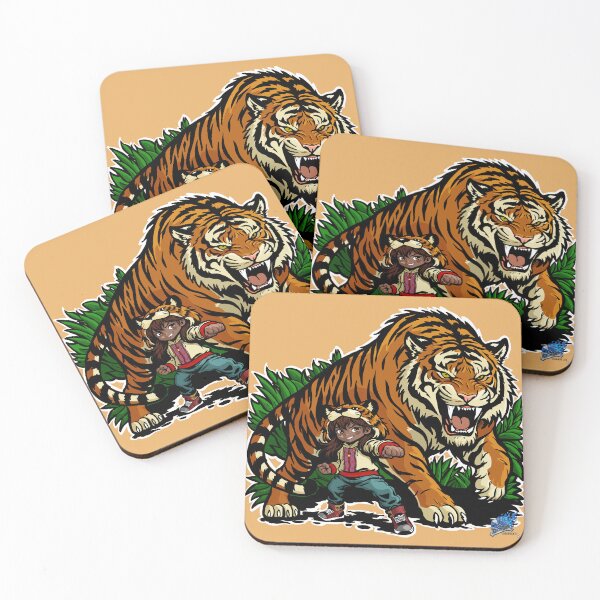 Item preview, Isha and Palan - Chibi Girl and Royal Bengal Tiger Guardian designed and sold by Lazarusltd.