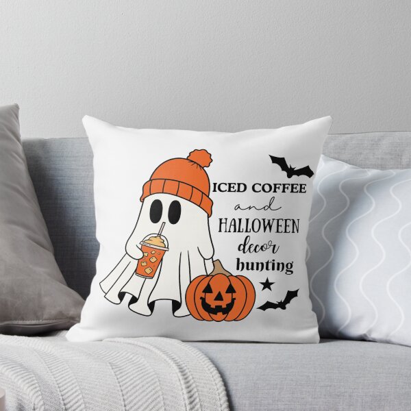 Item preview, Iced Coffee and Halloween Decor Hunting Ghost designed and sold by AtTeeTime.
