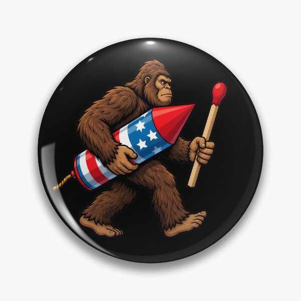 Item preview, Bigfoot 4th of July Funny Fireworks Men's Bigfoot Gear designed and sold by DynamicDesign.