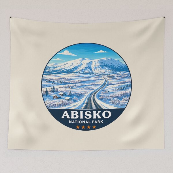Item preview, Abisko National Park Sweden Northern Lights Mountain Landscape designed and sold by Gideon Emmerich.