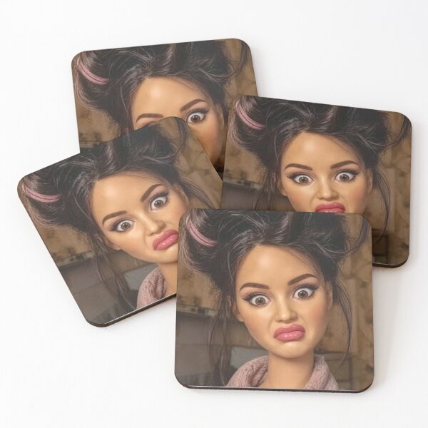 Item preview, Funny Shocked Doll Face Space Buns Disgusted Meme designed and sold by Devilians92.