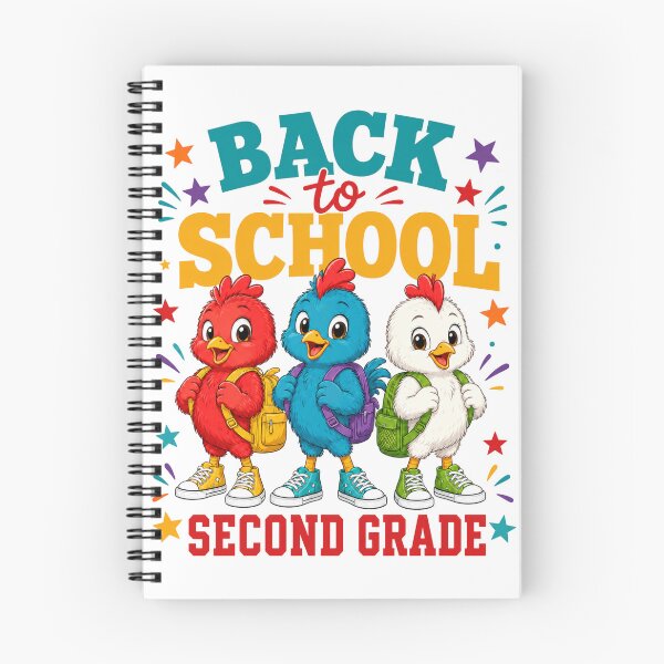 Item preview, Cute Chickens Back To School Second Grade Retro designed and sold by ElcastDesigns.