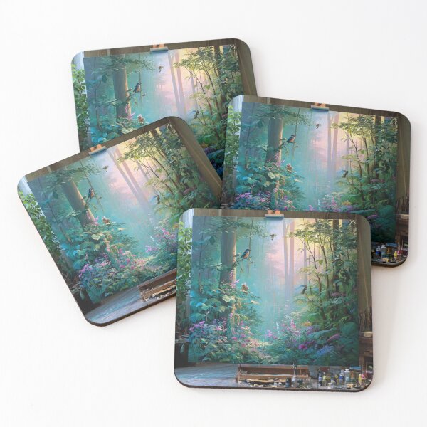 Item preview, Painting forest designed and sold by bubblyrainbow.