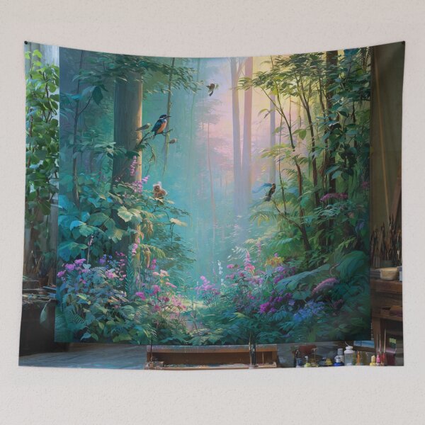 Item preview, Painting forest designed and sold by bubblyrainbow.