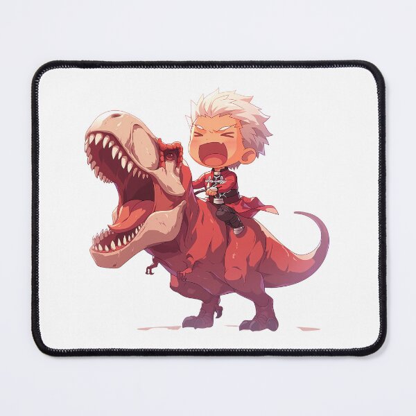Item preview, Archer Fate Stay Night Red Chibi Dinosaur Adventure designed and sold by Dashsopaner.