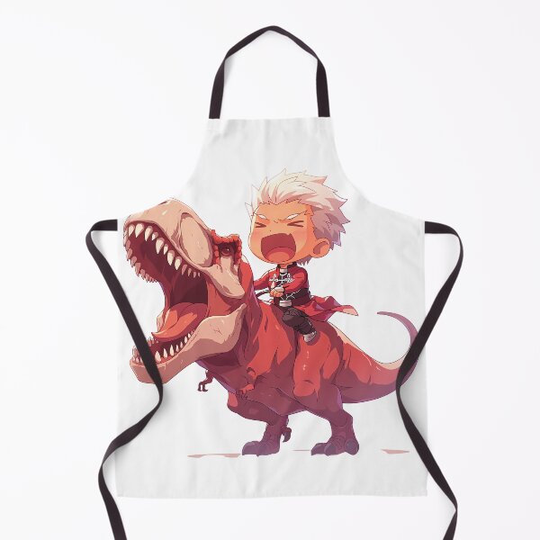 Item preview, Archer Fate Stay Night Red Chibi Dinosaur Adventure designed and sold by Dashsopaner.