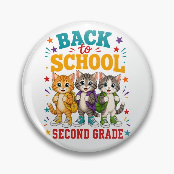 Item preview, Cute Cats Back To School Second Grade Retro designed and sold by ElcastDesigns.