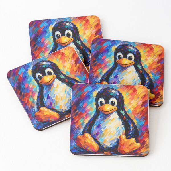 Item preview, Vibrant Tux Linux designed and sold by BrunoLinuxArt.