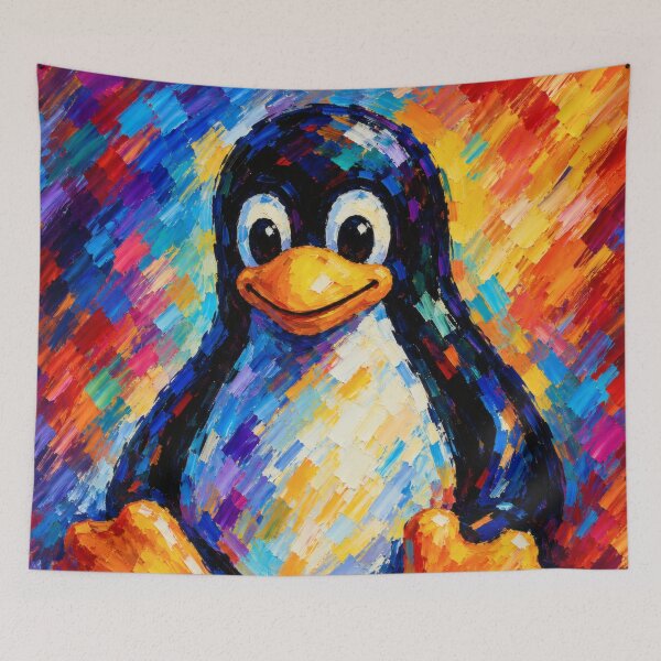 Item preview, Vibrant Tux Linux designed and sold by BrunoLinuxArt.