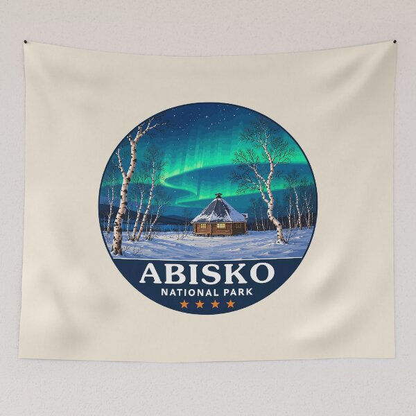 Item preview, Abisko National Park Sweden Northern Lights Mountain Landscape designed and sold by Gideon Emmerich.