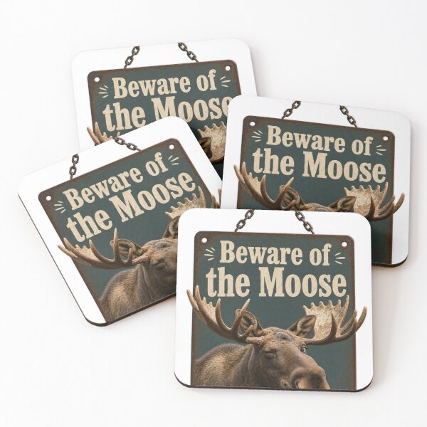 Item preview, Beware of the Moose Rustic Sticker designed and sold by HenryHog.