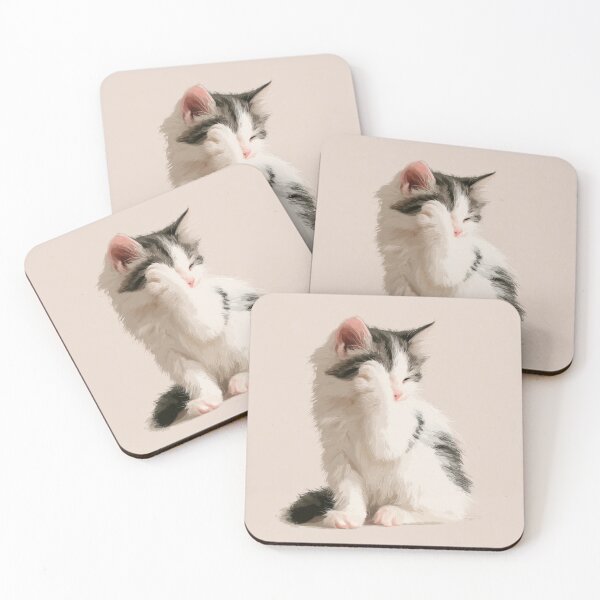 Item preview, Grooming Kitten designed and sold by bubblyrainbow.