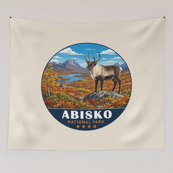 Item preview, Abisko National Park Sweden Northern Lights Mountain Landscape designed and sold by Gideon Emmerich.