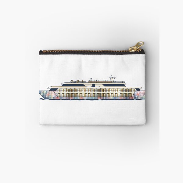 Item preview, Gold Disco River Cruise Ship Sticker | Pastel Mirrorball Riverboat Art designed and sold by HungarianSailor.