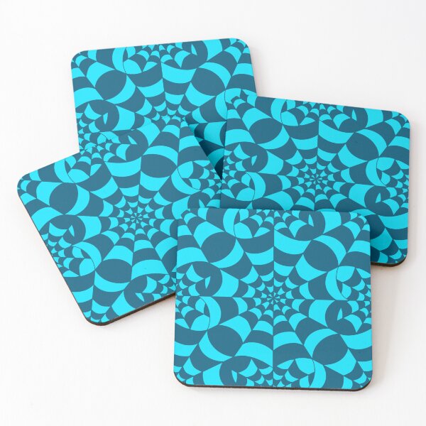 Item preview, Mesmerising Web -  Aqua Spider Web Halloween Pattern  designed and sold by BlackthornDsign.