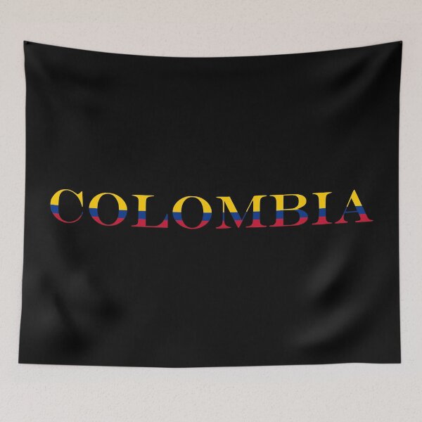 Item preview, Colombia Country Name Typography Flag | Colombian Text Inside Flag Design designed and sold by NTGUILTY.