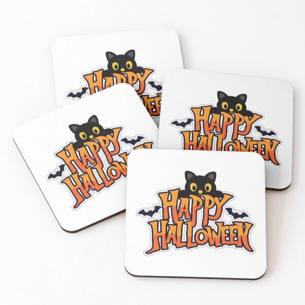 Item preview, Black Cat Happy Halloween designed and sold by AtTeeTime.