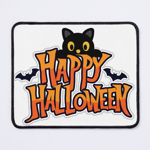 Item preview, Black Cat Happy Halloween designed and sold by AtTeeTime.