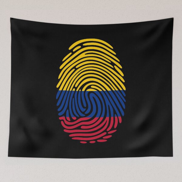 Item preview, Colombia Flag Fingerprint Identity | Colombian DNA Heritage Graphic designed and sold by NTGUILTY.