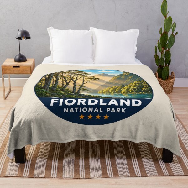 Item preview, Fiordland National Park New Zealand Vintage Fjord & Mountain Landscape designed and sold by Gideon Emmerich.