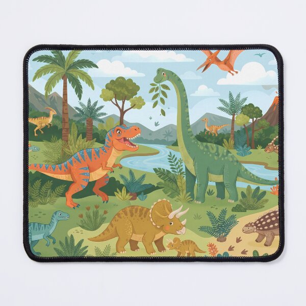Item preview, Cool Rex Dinosaur World Jurassic Landscape Art designed and sold by ART ATTACK ZONE.