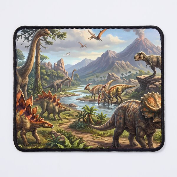 Item preview, Chill Rex Dinosaur World Jurassic Landscape Art designed and sold by ART ATTACK ZONE.