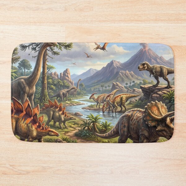Item preview, Chill Rex Dinosaur World Jurassic Landscape Art designed and sold by ART ATTACK ZONE.