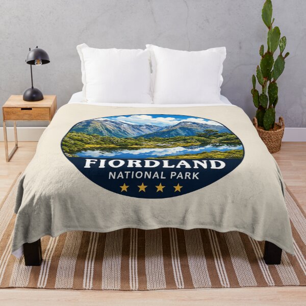 Item preview, Fiordland National Park New Zealand Vintage Fjord & Mountain Landscape designed and sold by Gideon Emmerich.