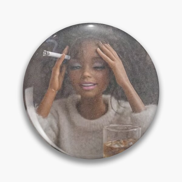 Item preview, Funny Stressed Doll Smoking Whiskey Meme Tired Mood designed and sold by Devilians92.