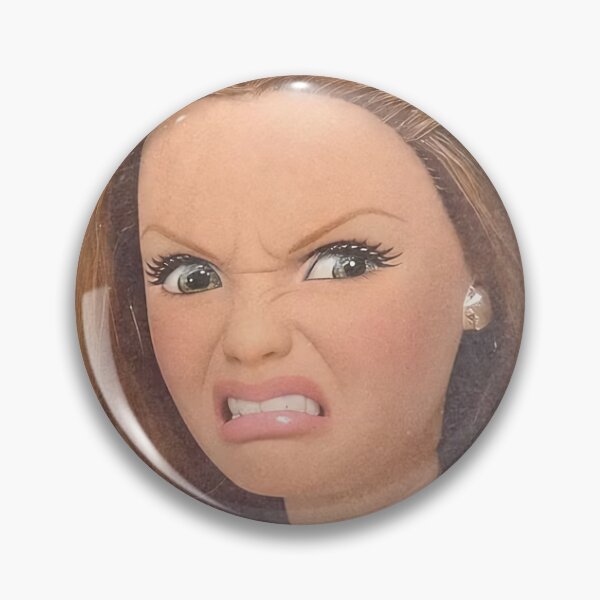 Item preview, Funny Disgusted Doll Face Scrunch Nose Reaction Meme designed and sold by Devilians92.