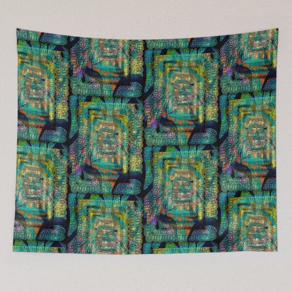 Item preview, Thumbprint cicada in a berry bush designed and sold by Static.Alien.