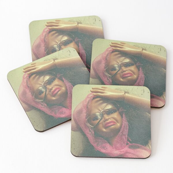 Item preview, Funny Dramatic Crying Doll Pink Headscarf Glasses Meme designed and sold by Devilians92.