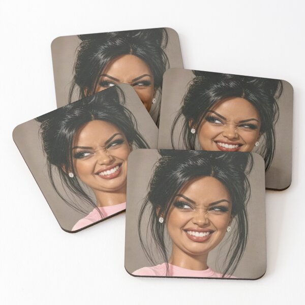 Item preview, Funny Fake Smile Doll Face Scrunch Nose Cringe Meme designed and sold by Devilians92.