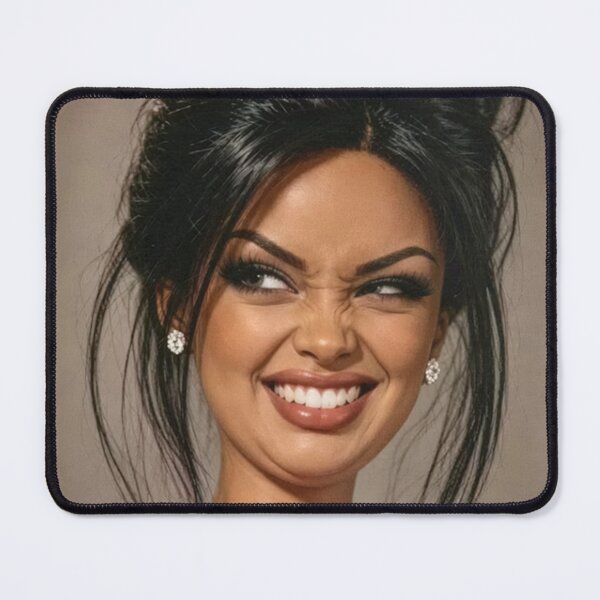 Item preview, Funny Fake Smile Doll Face Scrunch Nose Cringe Meme designed and sold by Devilians92.