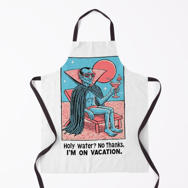 Item preview, Holy Water? No thanks, I'm on vacation. Vampire funny artwork designed and sold by windmildesigner.