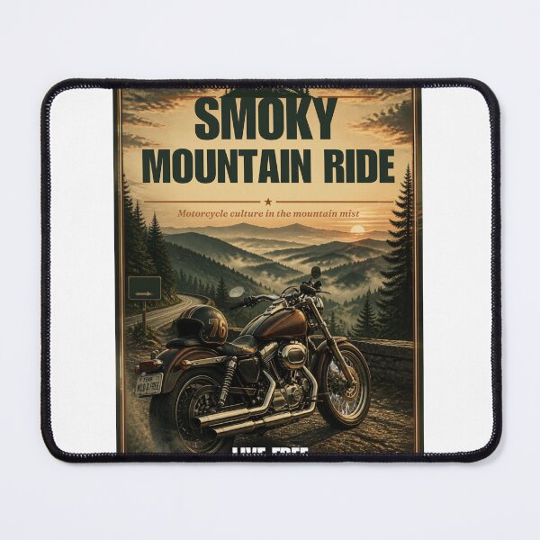 Item preview, Smoky Mountain Motorcycle Tee designed and sold by SmokyMtnTees.