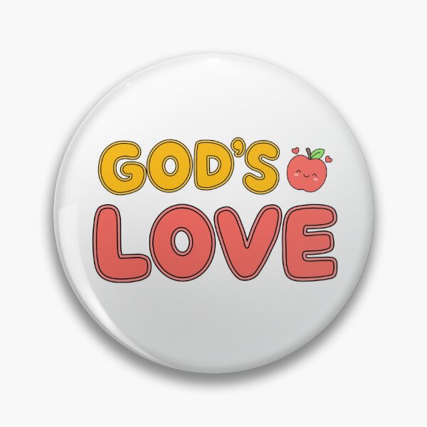 Item preview, God is Love Smiling Apple Cute Christian Design designed and sold by OHSHALOM.